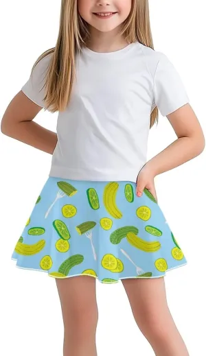 2-in-1 Tennis Skirts for Girls with Pockets Kids Built in Shorts Athletic Skorts Size 5-14