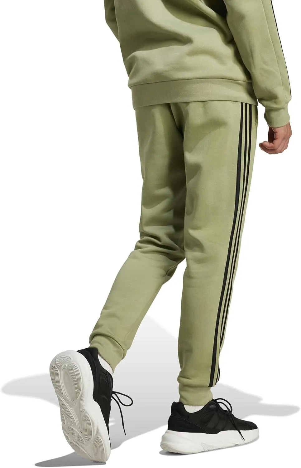 adidas Men's Essentials Fleece 3-Stripes Tapered Cuff Pants