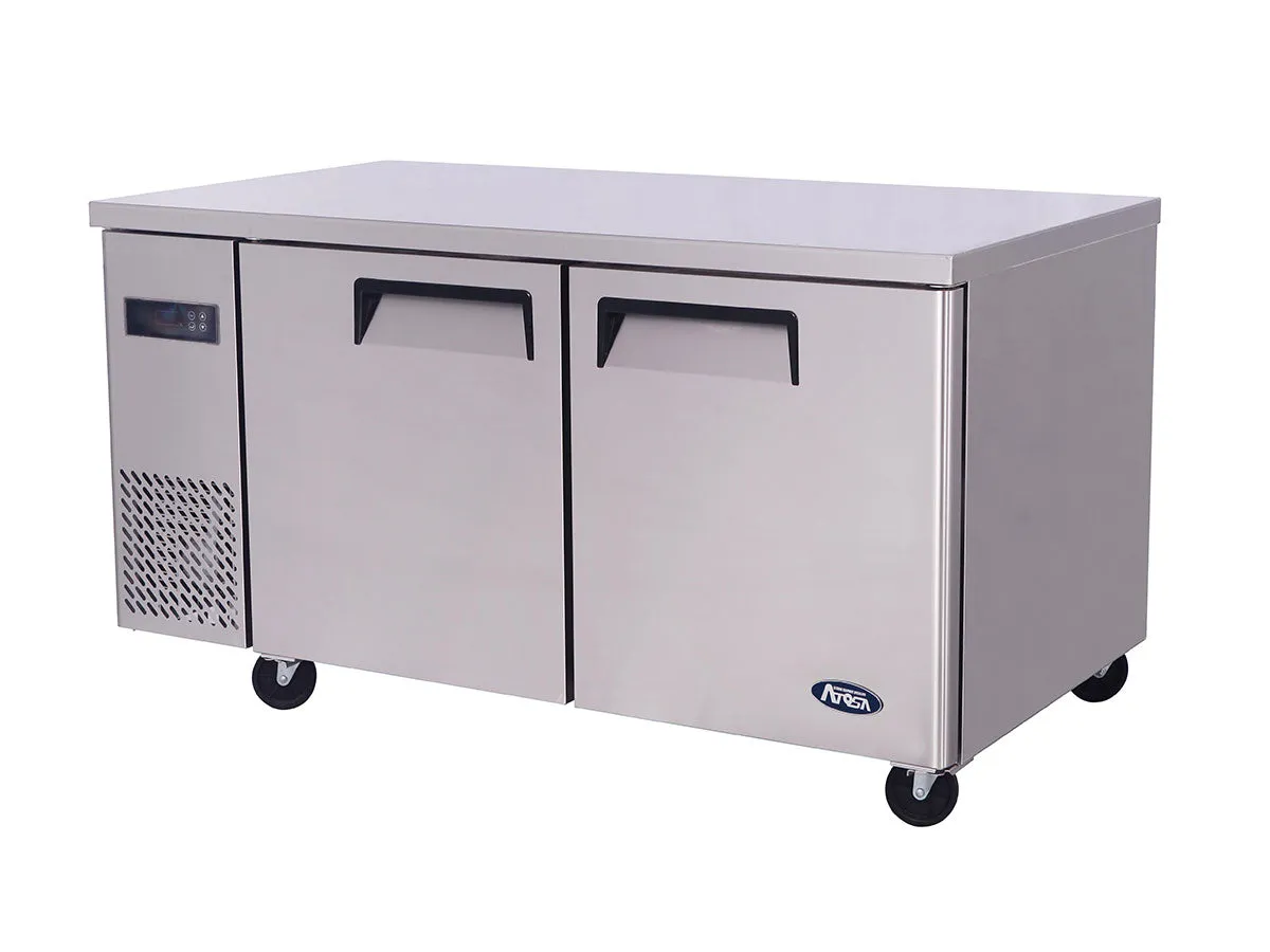 Atosa YPF9037GR 370 Ltr Two Door Prep Counter Freezer