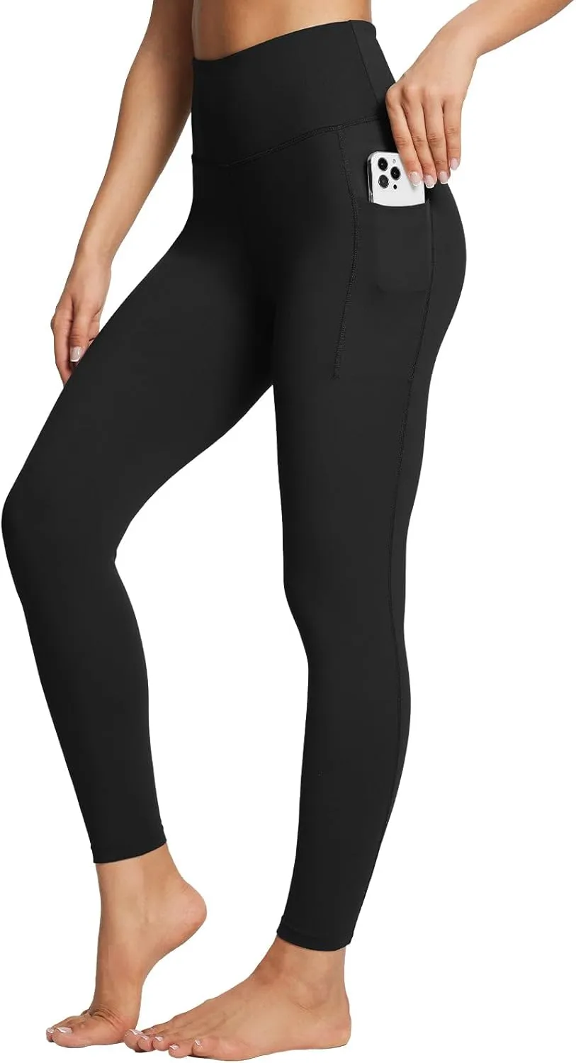 baleaf Women's Leggings with Pockets Tummy Control Workout High Waisted Athletic Running 7/8 Ultra Soft Gym Yoga Ankle Pants