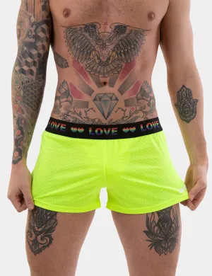 Barcode Berlin Riva Shorts Neon Yellow