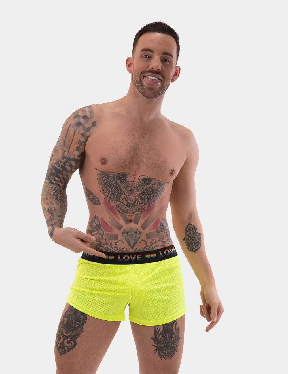 Barcode Berlin Riva Shorts Neon Yellow