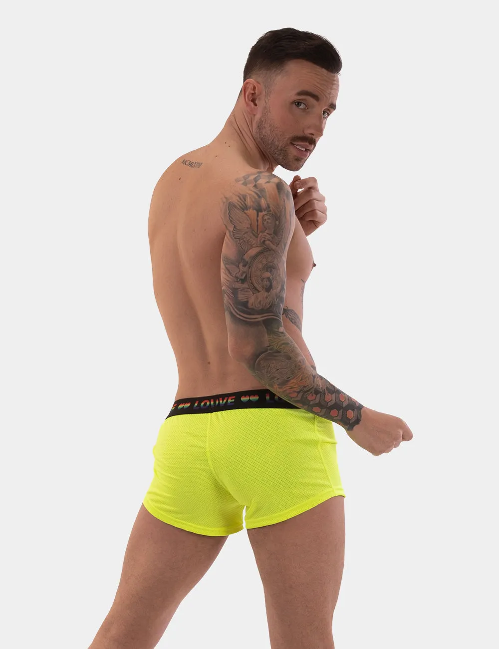 Barcode Berlin Riva Shorts Neon Yellow