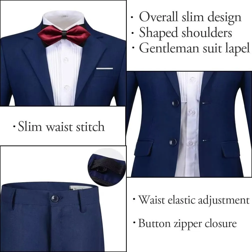 Boys Formal Suit Set Complete Outfit Slim Fit Tuxedo for Boy