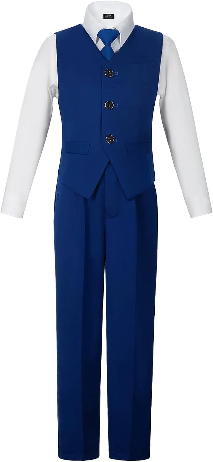 Boys Suits Slim Fit Toddler Tuxedo Suit Set for Dress Clothes Kids Wedding Ring Bearer Outfit