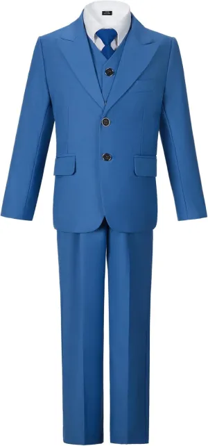 Boys Suits Slim Fit Toddler Tuxedo Suit Set for Dress Clothes Kids Wedding Ring Bearer Outfit