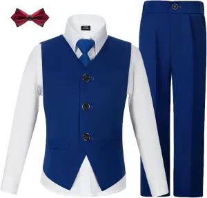 Boys Suits Slim Fit Toddler Tuxedo Suit Set for Dress Clothes Kids Wedding Ring Bearer Outfit
