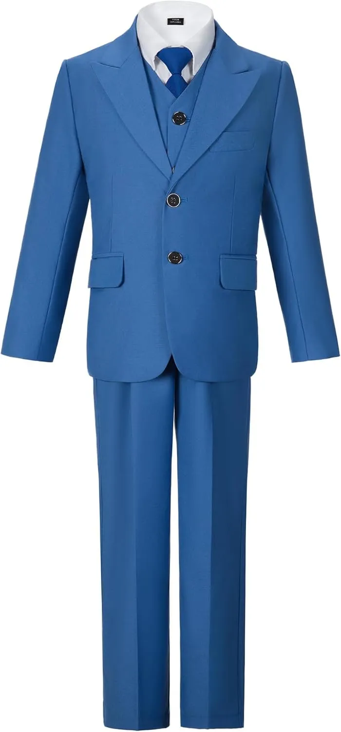 Boys Suits Slim Fit Toddler Tuxedo Suit Set for Dress Clothes Kids Wedding Ring Bearer Outfit