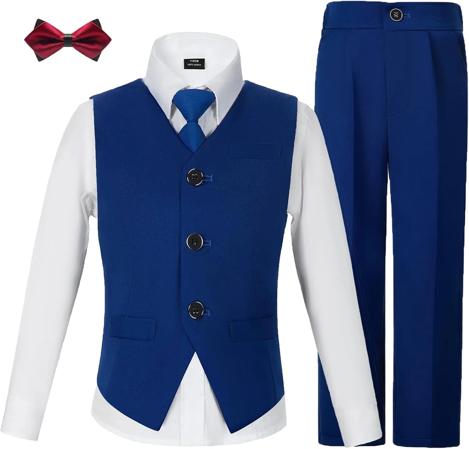 Boys Suits Slim Fit Toddler Tuxedo Suit Set for Dress Clothes Kids Wedding Ring Bearer Outfit