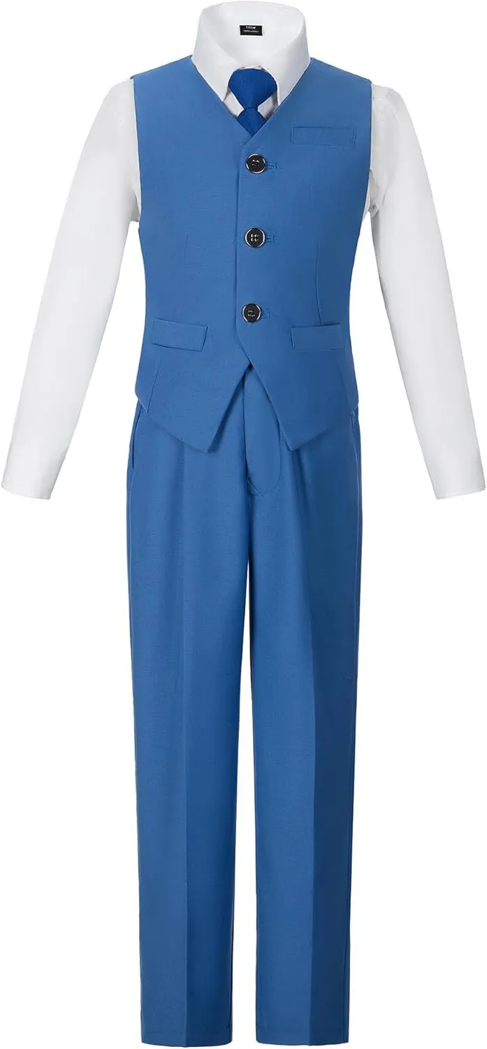 Boys Suits Slim Fit Toddler Tuxedo Suit Set for Dress Clothes Kids Wedding Ring Bearer Outfit