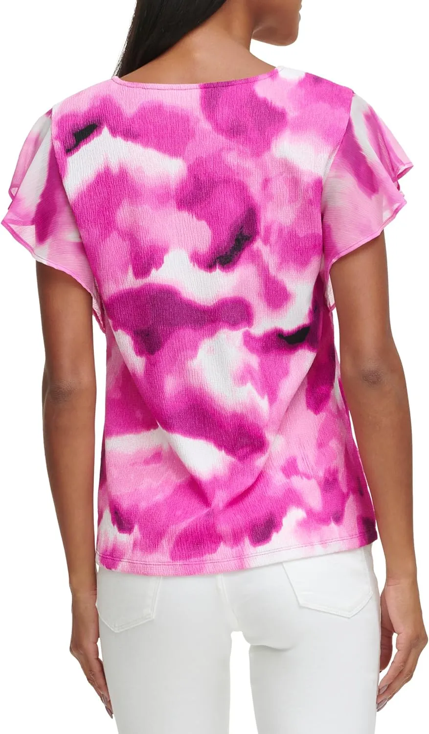 Calvin Klein Women's Plus Printed Sleeveless Knit Top
