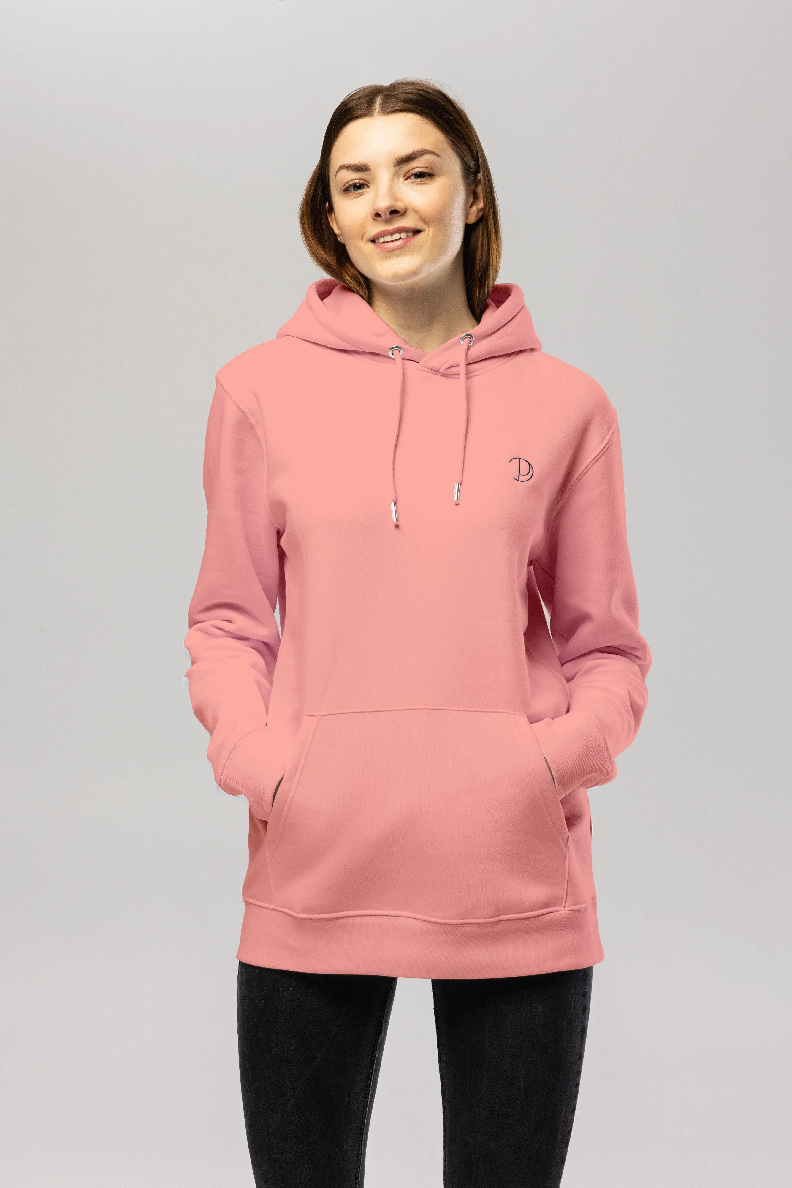 Canyon Pink Embroidered Logo Hoodie