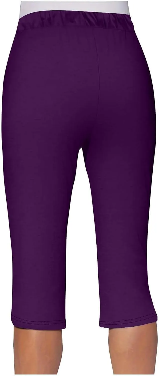 Capri Leggings for Women Knee Length Petite 2025 Summer High Waisted Athletic Workout Yoga Pants with Pockets