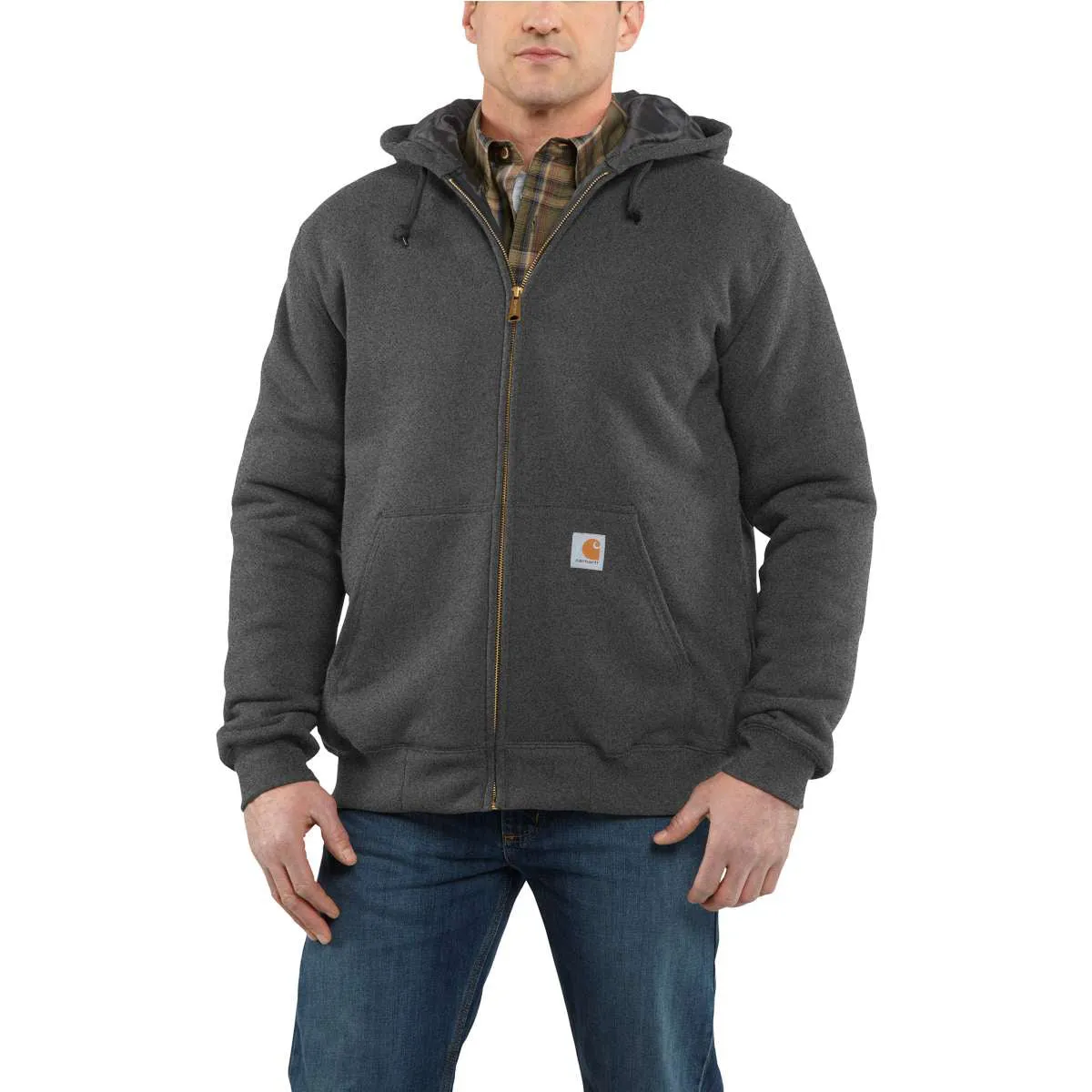 Carhartt Men's Charcoal Heather Rain Defender 3-Season Midweight Sweatshirt