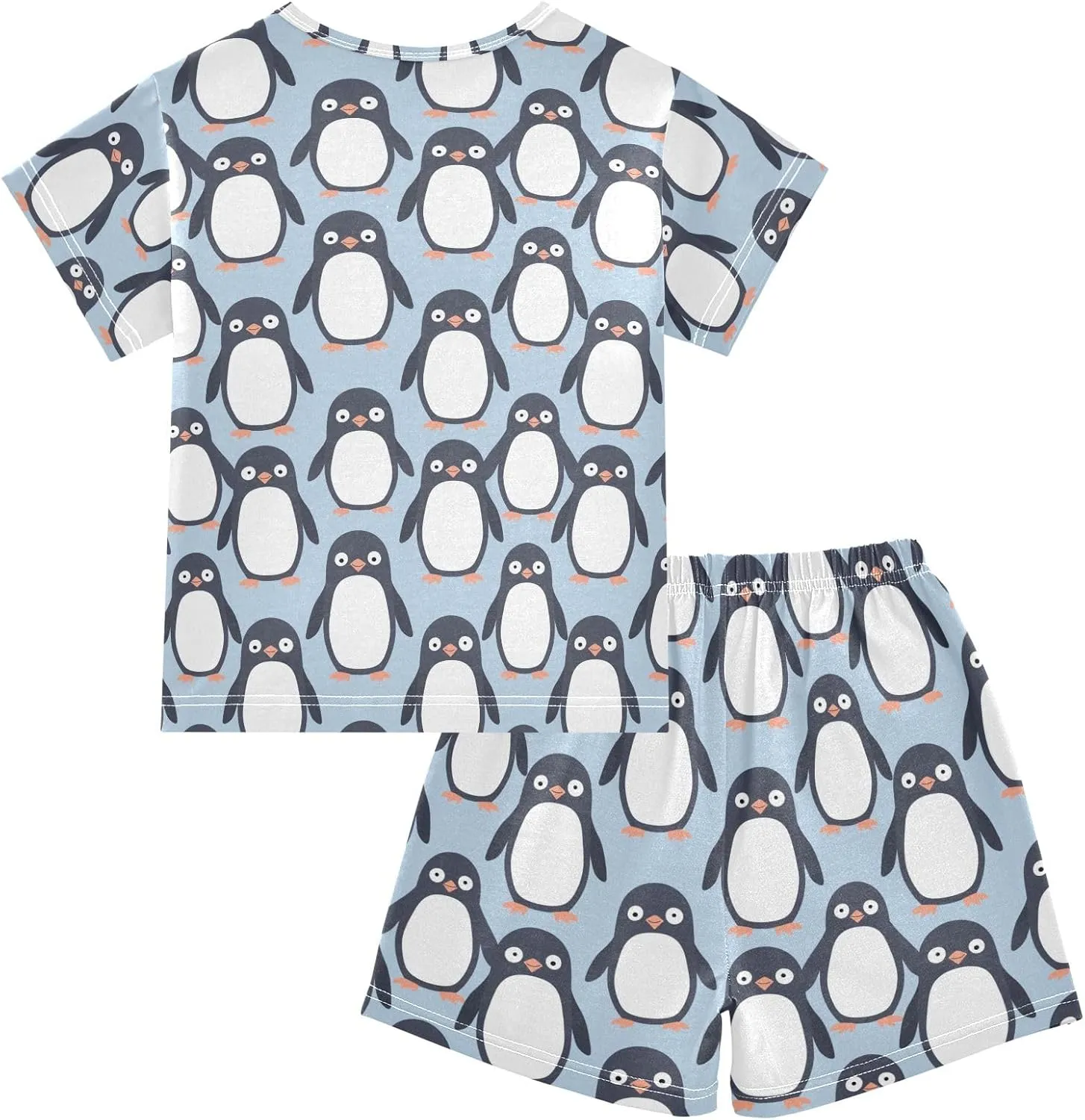 Cartoon Capybara with Pink Hearts Summer Cute Pajama Sets, Short Sets for Daily Wears and Sleep Wears