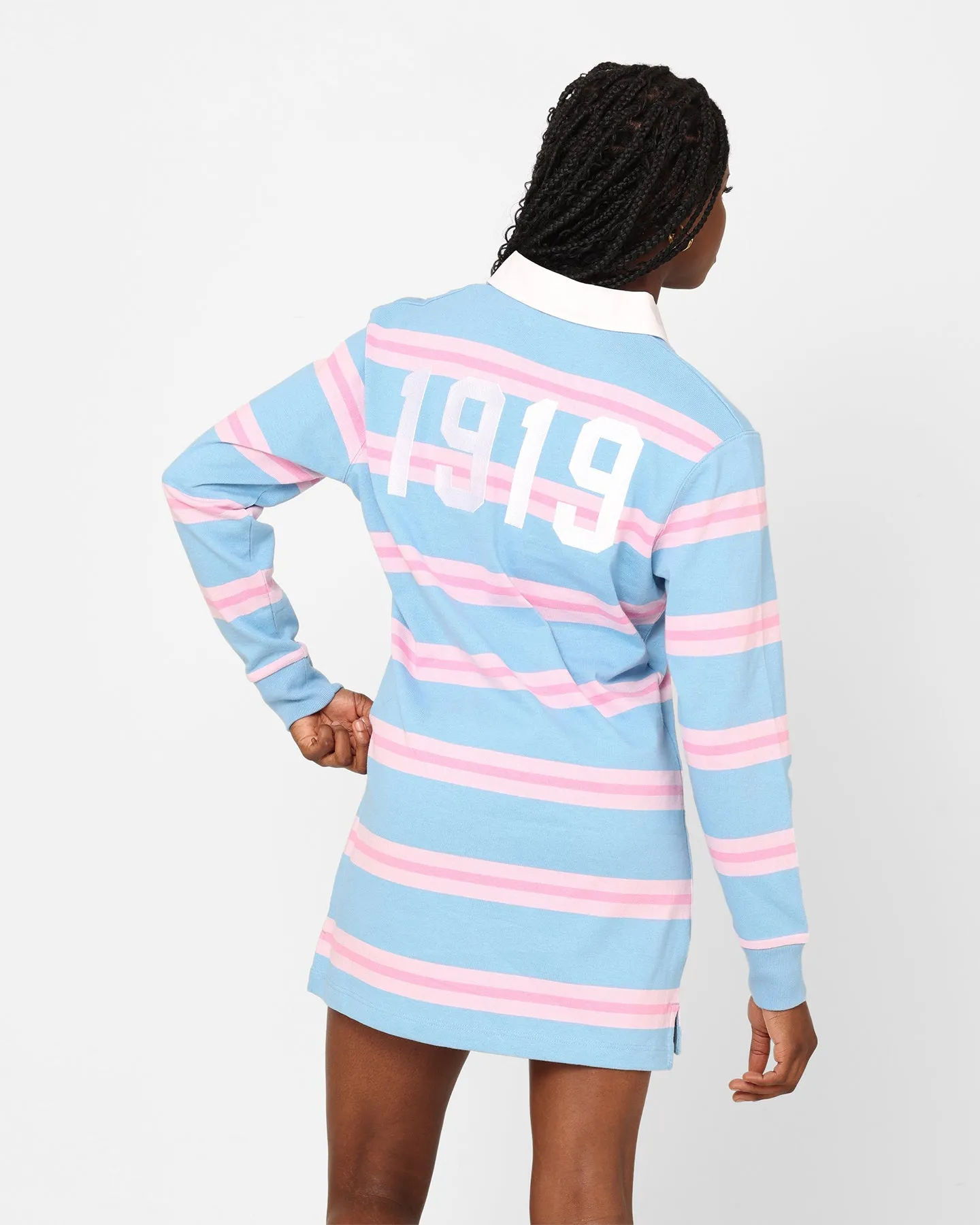 Champion Women's Heritage Rugby Long Sleeve Dress Stripe 7v5