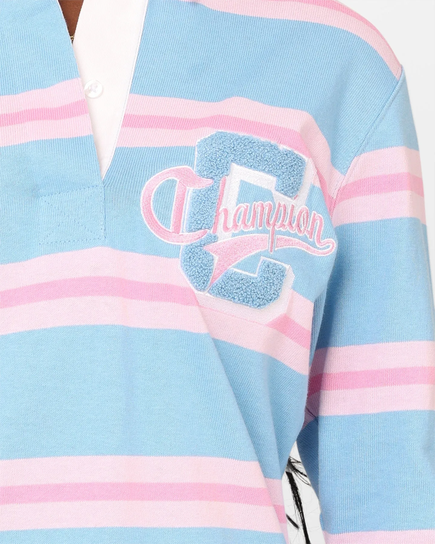 Champion Women's Heritage Rugby Long Sleeve Dress Stripe 7v5