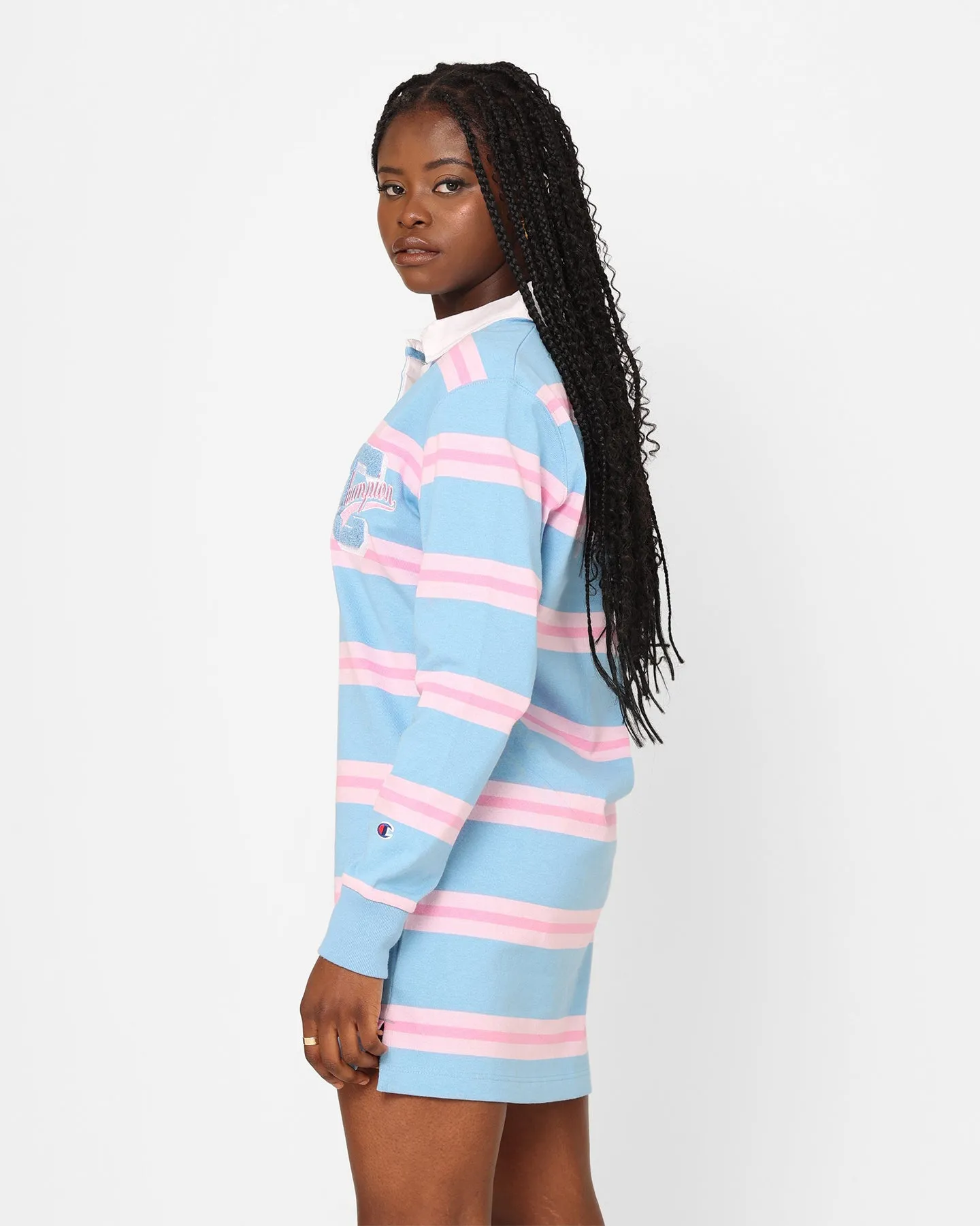 Champion Women's Heritage Rugby Long Sleeve Dress Stripe 7v5