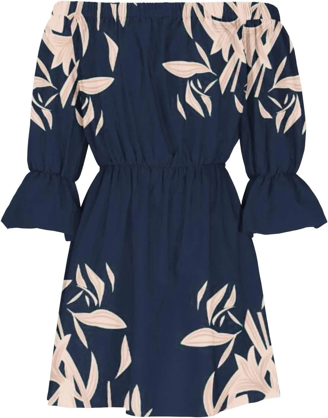 Eduavar Summer Dresses for Women 2024, Beach Dresses for Women 2024 Vacation Sexy Off Shoulder Mini Dress Casual Loose Dress