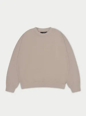 EMBLEM OVERSIZED SWEATSHIRT - BEIGE