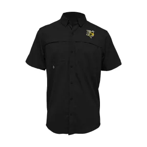 Embroidered Fishing Shirt - Short Sleeve - Edcouch Elsa Yellow Jackets