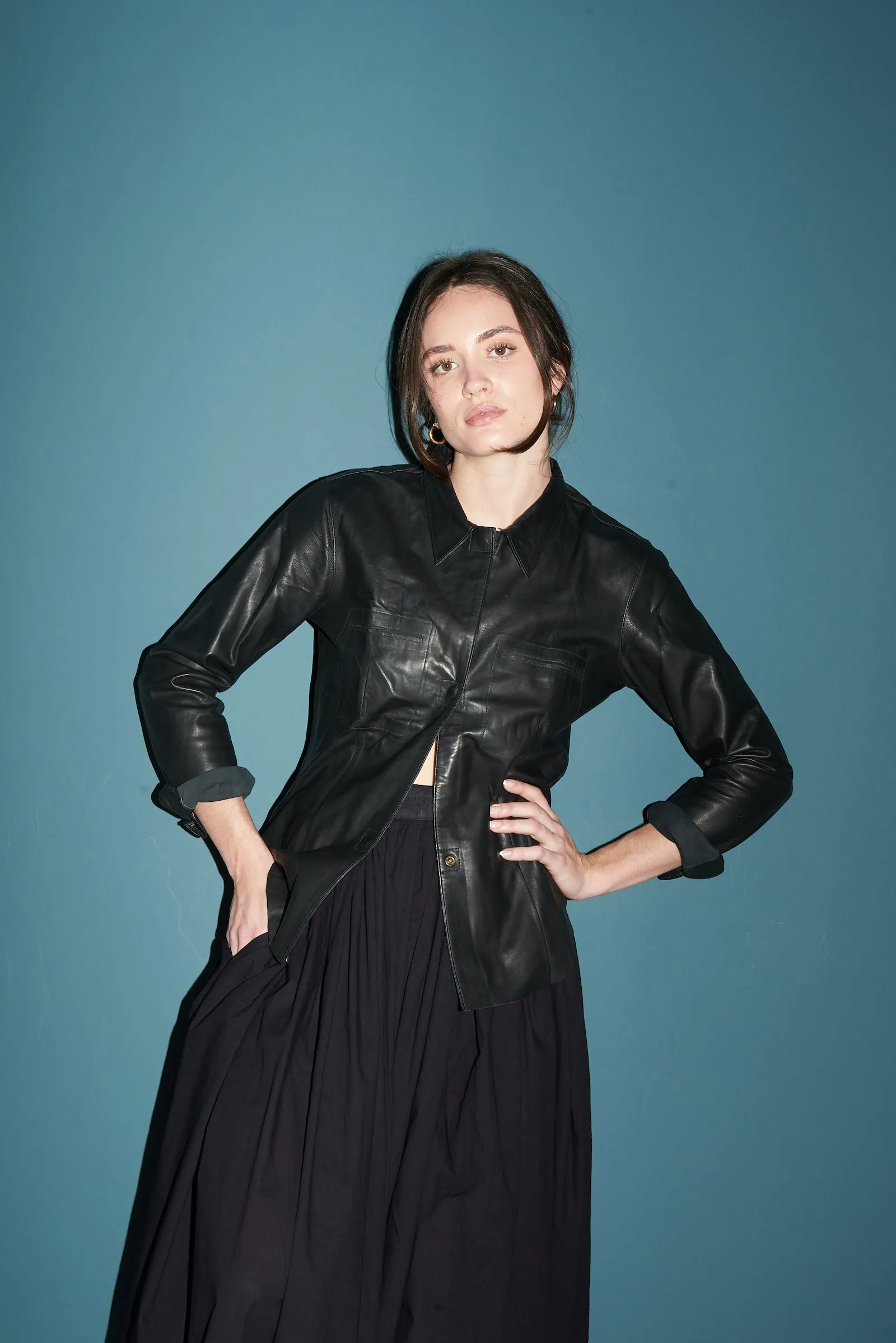Hala Leather Shirt