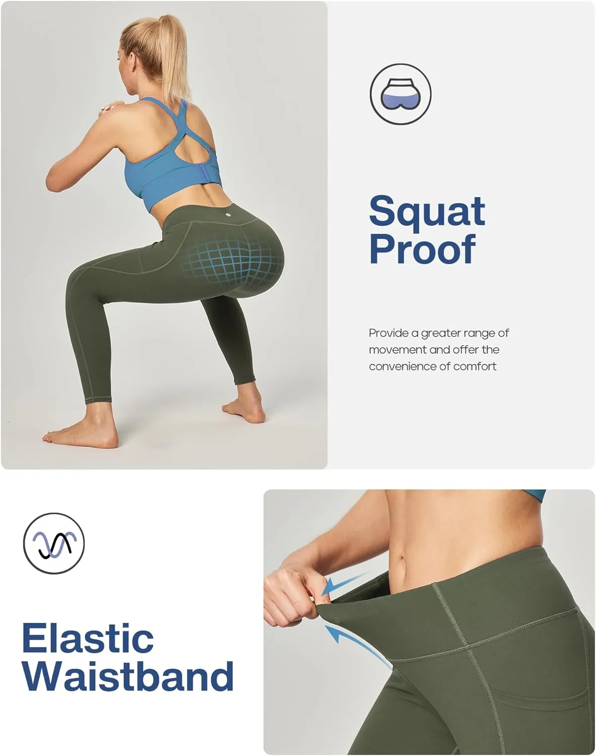 Heathyoga Women's Yoga Pants Leggings with Pockets for Women High Waist Yoga Pants with Pockets Workout Leggings Tights