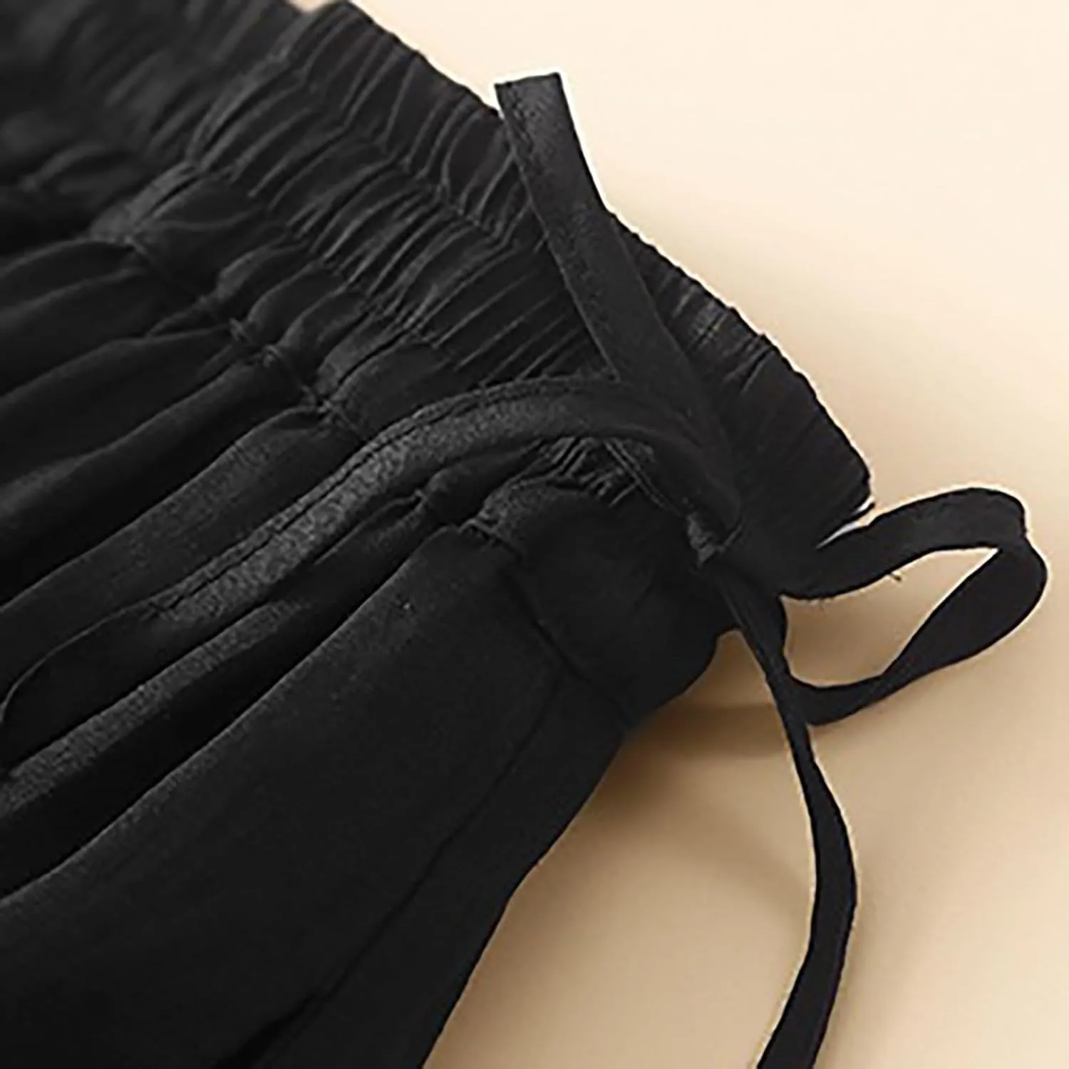 HGps8w Womens Cotton Linen Drawstring Maxi Skirt Lightweight Casual Summer Elastic High Waisted A-line Swing Skirts