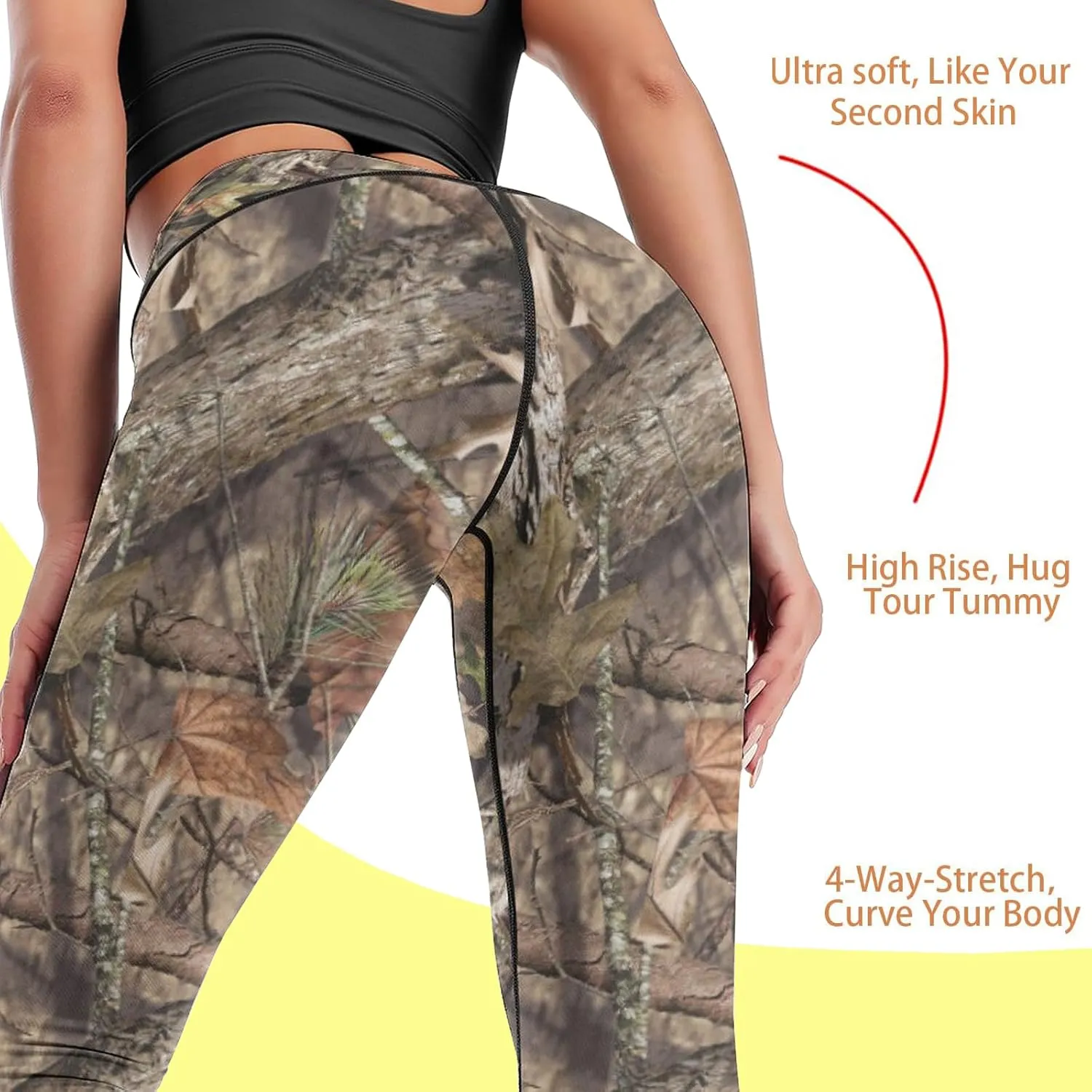 High Waisted Yoga Pants for Women Tummy Control 4 Way Stretch Running Workout Leggings Athletic Yoga Pants