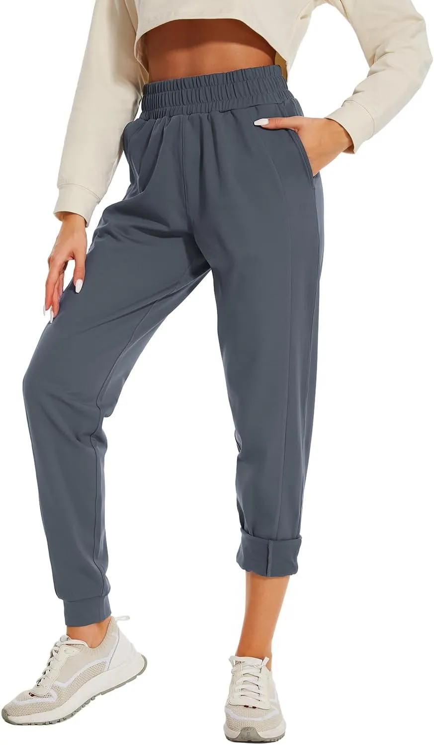 HOdo 32"/34"/36" Inseam Womens Tall Sweatpants Fleece Lined Long Joggers Workout Pants with Pockets