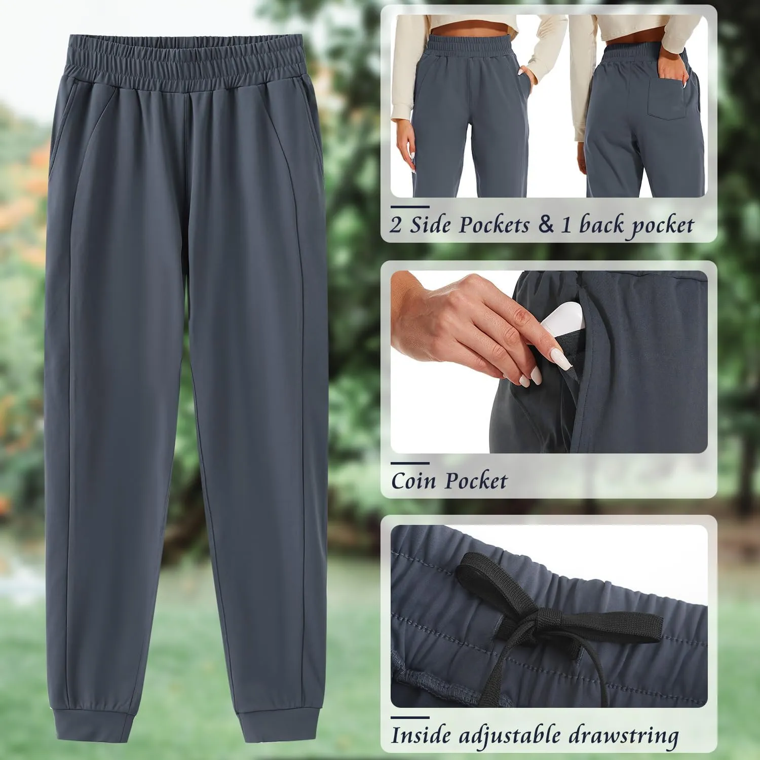 HOdo 32"/34"/36" Inseam Womens Tall Sweatpants Fleece Lined Long Joggers Workout Pants with Pockets