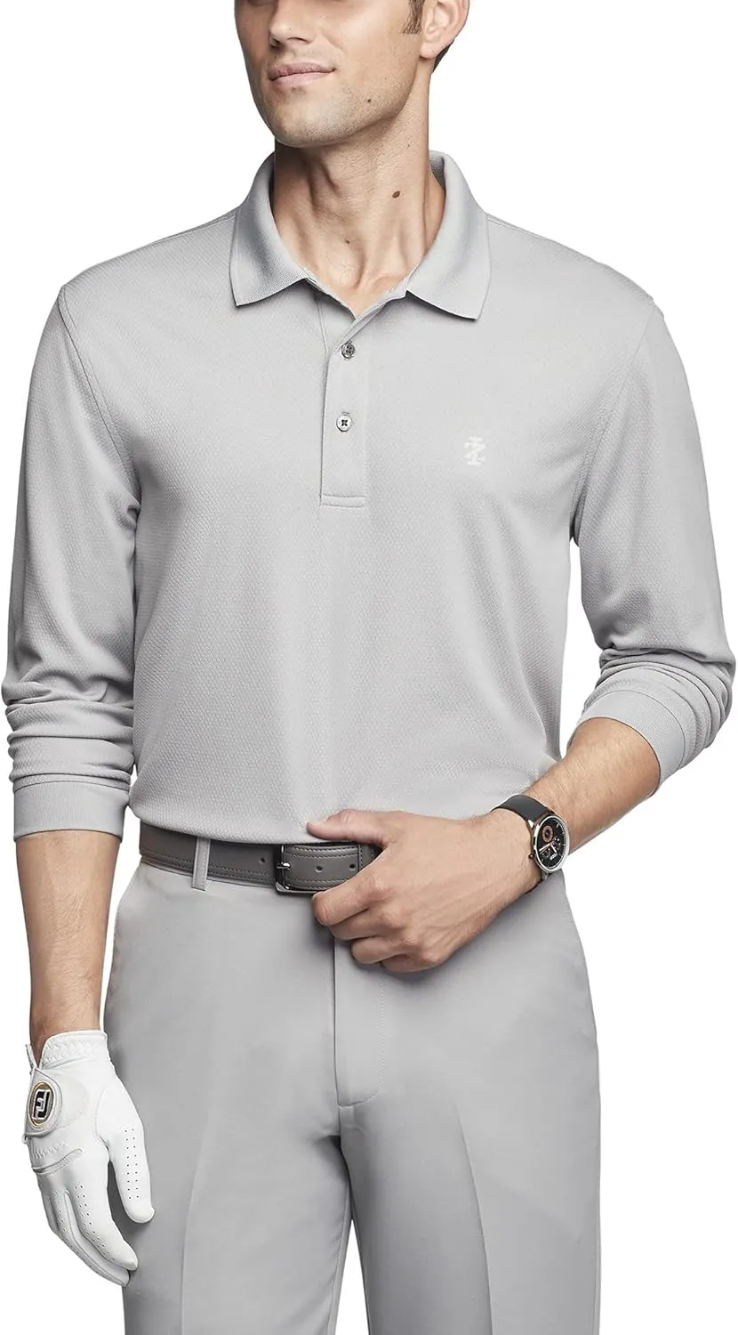 IZOD Men's Golf Long Sleeve Tournament Polo Shirt
