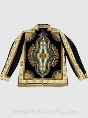 Jacket Dashiki Orange D&D Print