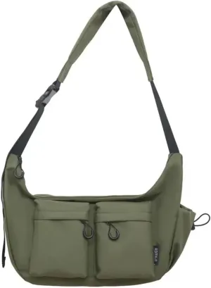 Large Capacity Messenger Canvas Bag, Vintage Water Resistant Canvas Satchel, Crossbody Bag with Pocket for Women and Men