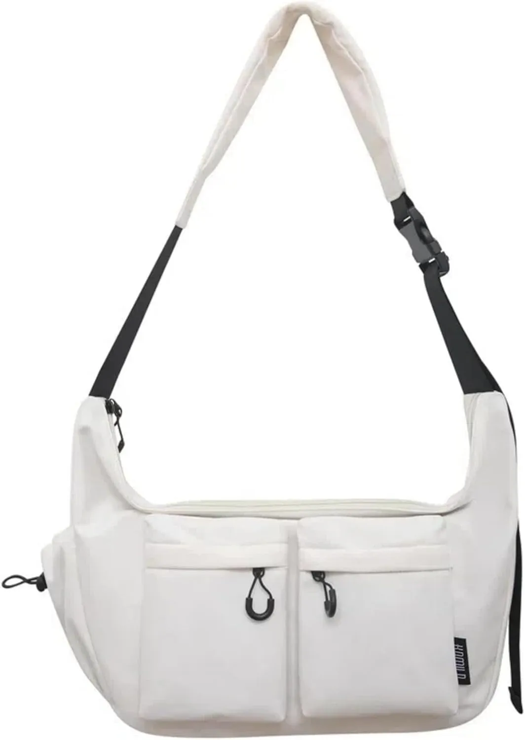 Large Capacity Messenger Canvas Bag, Vintage Water Resistant Canvas Satchel, Crossbody Bag with Pocket for Women and Men