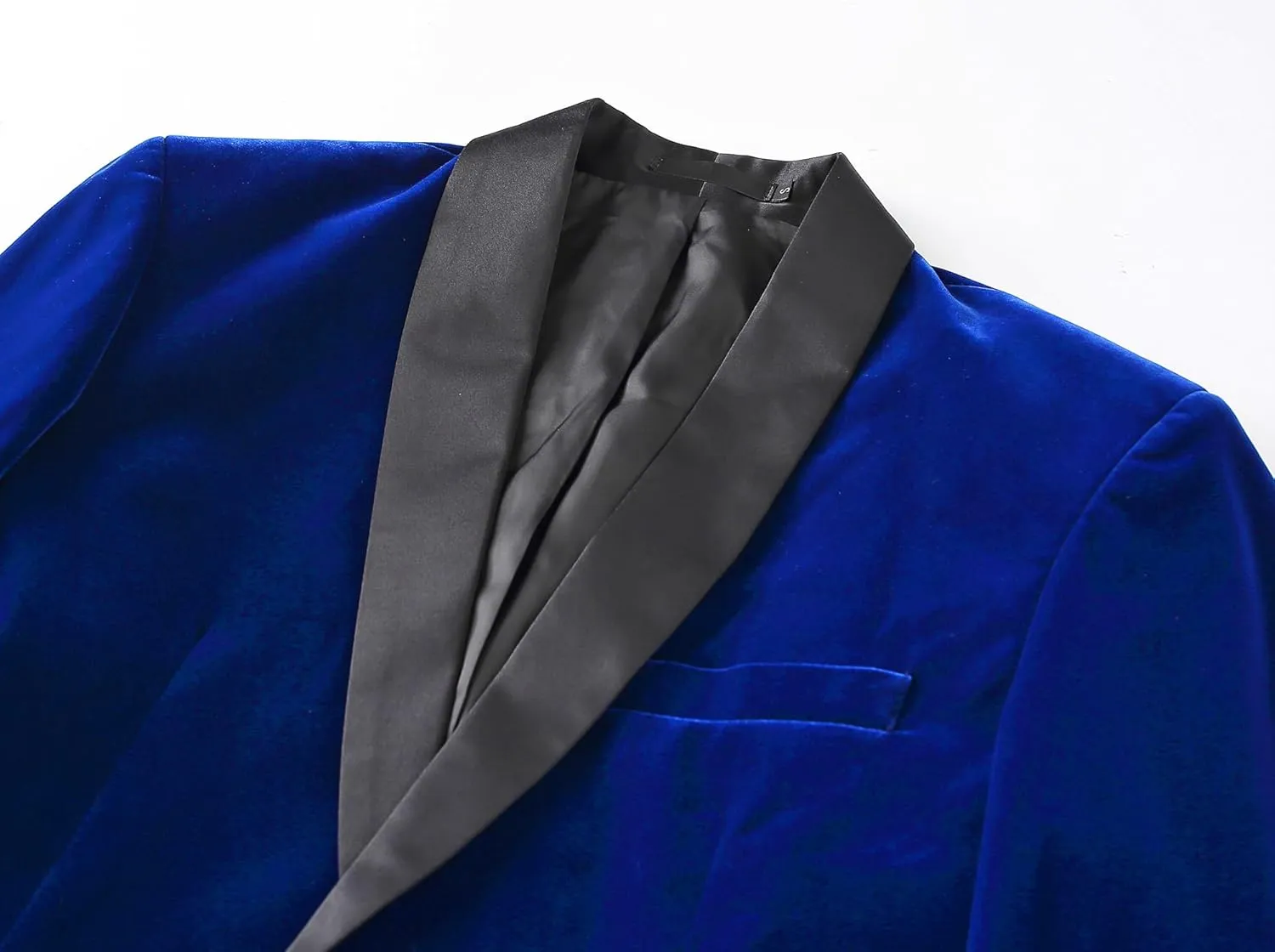 Men's 2 Piece Tuxedo Suits Set Slim Fit Velvet Suit Party Dinner Blazer & Pants for Prom Wedding