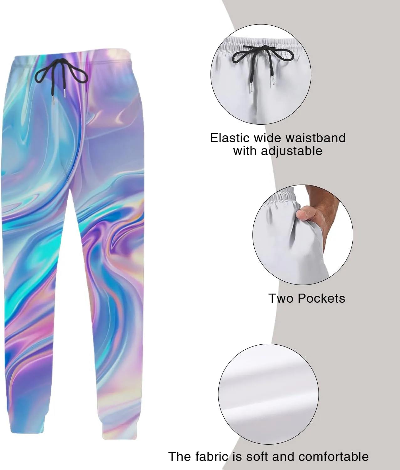 Mens Jogger Pants 80s Outfit for Men Costumes Sweatpants 90s Outfit for Men Casual Sports Track Pants