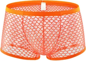 Mens Lace Mesh Underwear Rise Bulge Under Panties Boxer Briefs Stretch Boyfriend Boxer Underpants Sexy Bikini Briefs