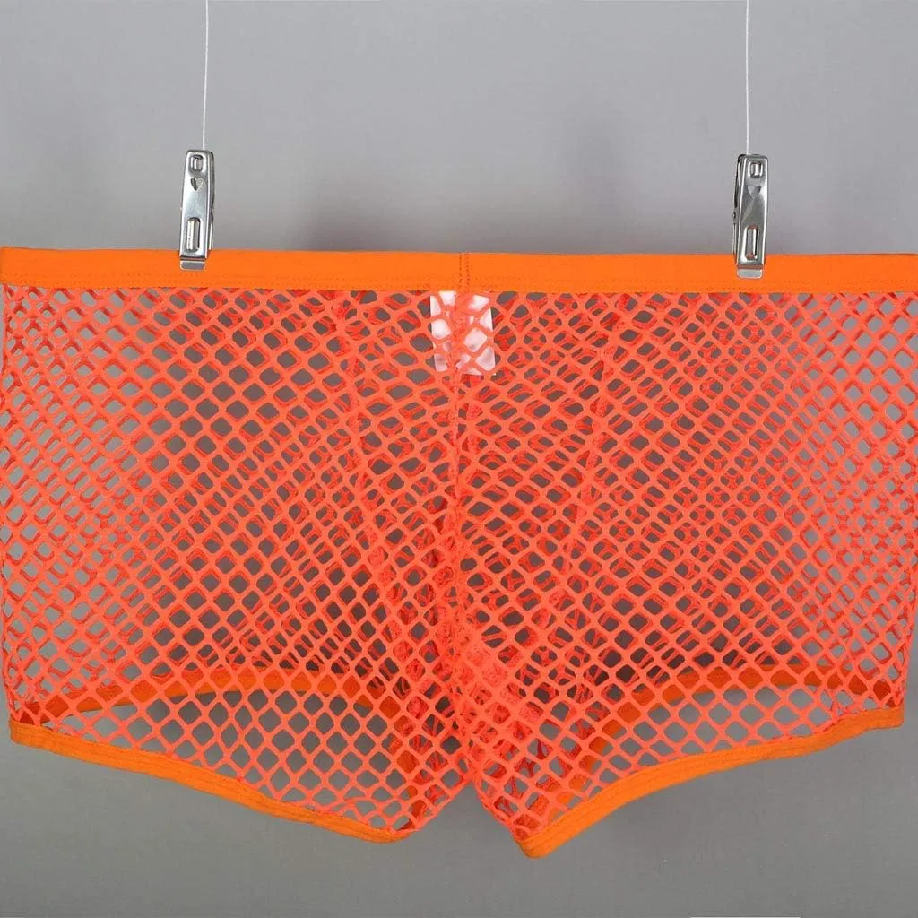 Mens Lace Mesh Underwear Rise Bulge Under Panties Boxer Briefs Stretch Boyfriend Boxer Underpants Sexy Bikini Briefs