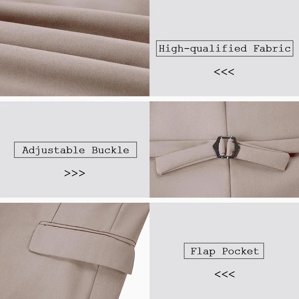 Mens Suits 3 Pieces Slim Fit Groomsmen Wedding Suit for Men Notched Lapel Formal Prom Tuxedos Jacket Pants Vest Set