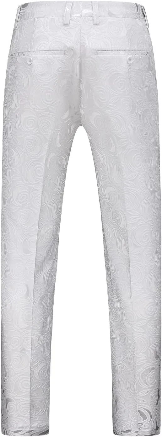MOGU Mens 2 Piece Suit Slim Fit Shawl Lapel Tuxedo One Button Premium Dinner Jacket and Pants