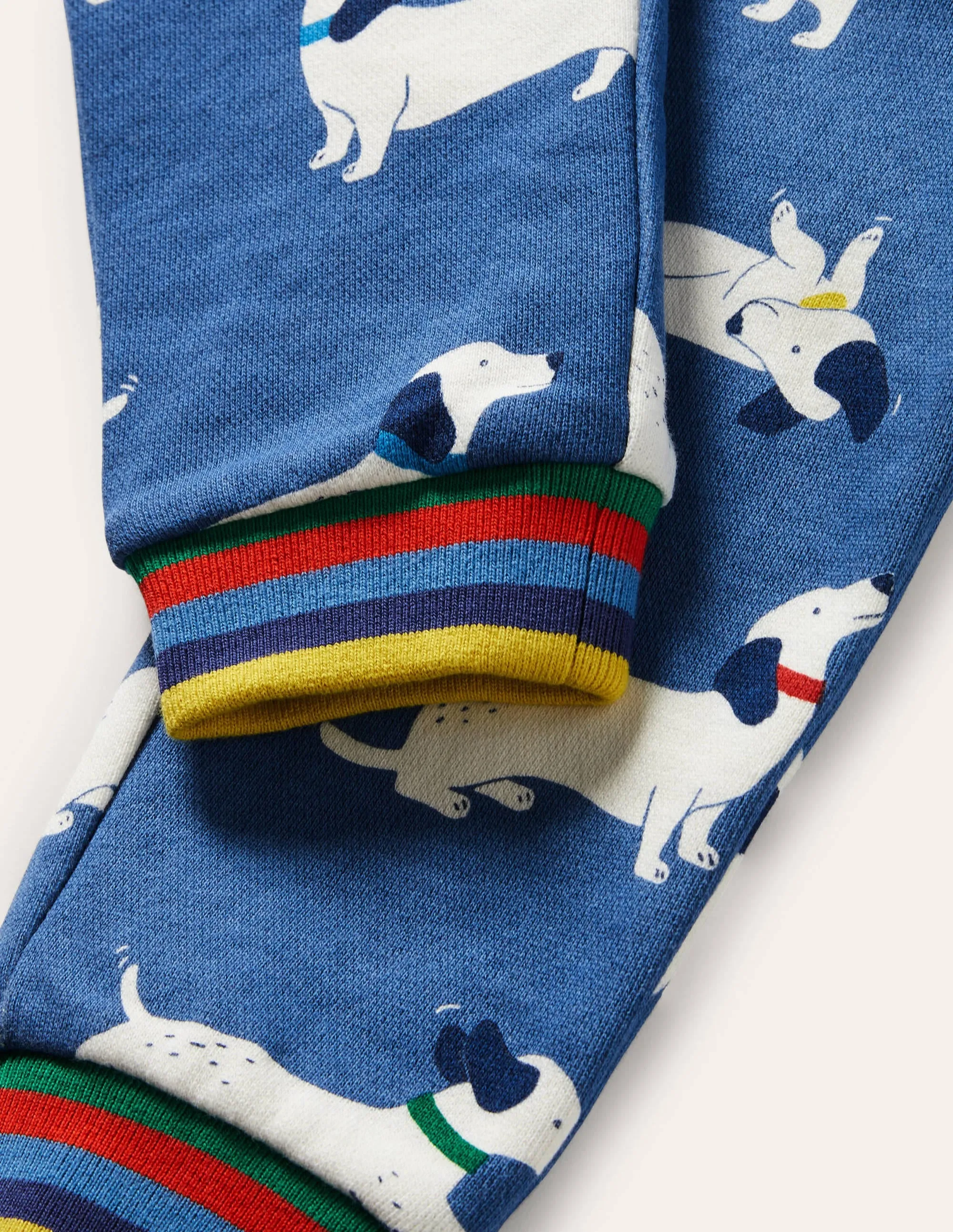 Printed Joggers-Venice Blue Sausage Dogs
