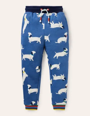 Printed Joggers-Venice Blue Sausage Dogs