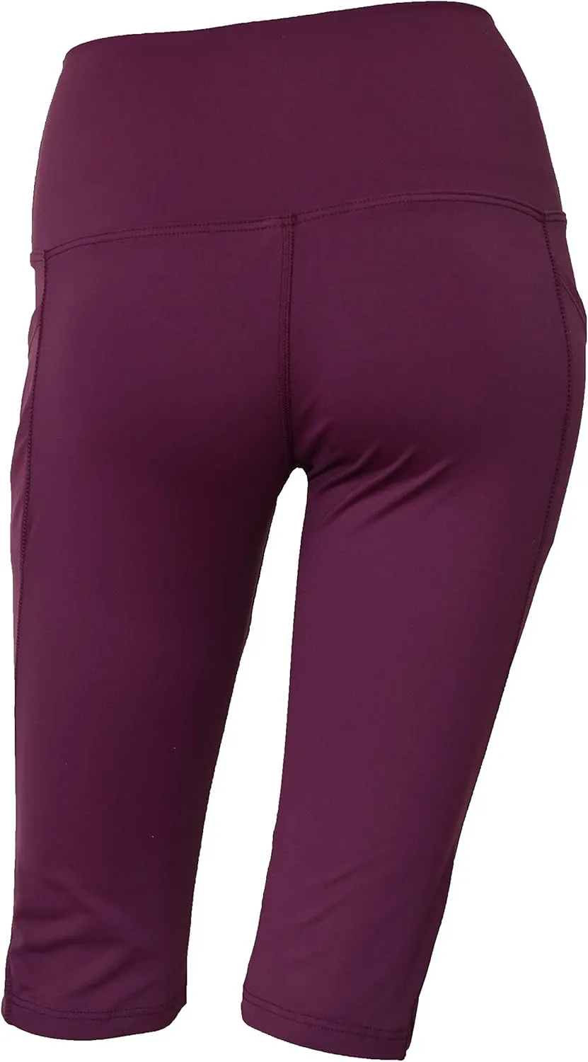 Private Island Women UPF 50  Board Shorts Side Pockets Pants Swimsuit Beach Bathing Swim Rash Guard Yoga Bottom (RM5PP NP)