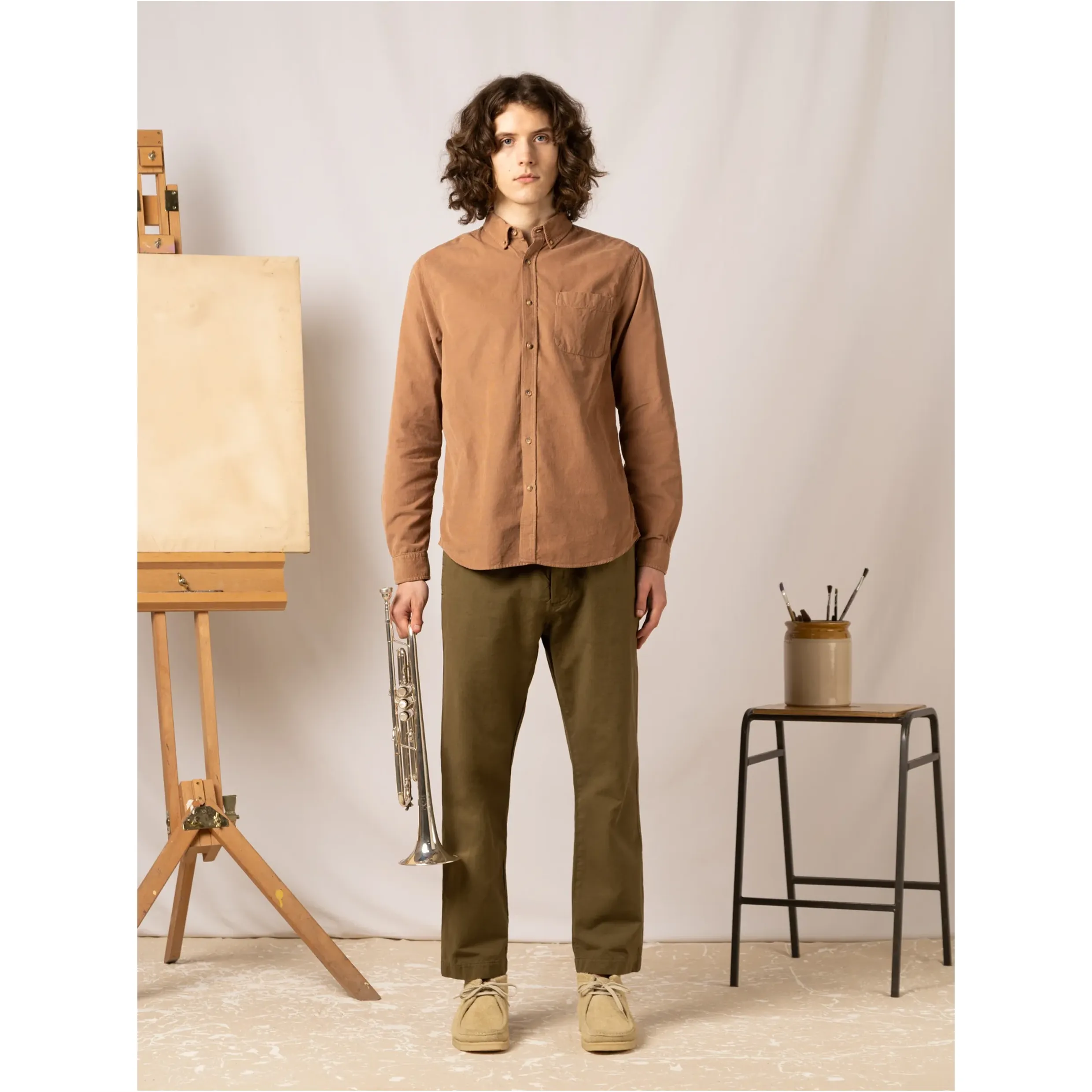 Raeburn Button Down Shirt in Terracotta