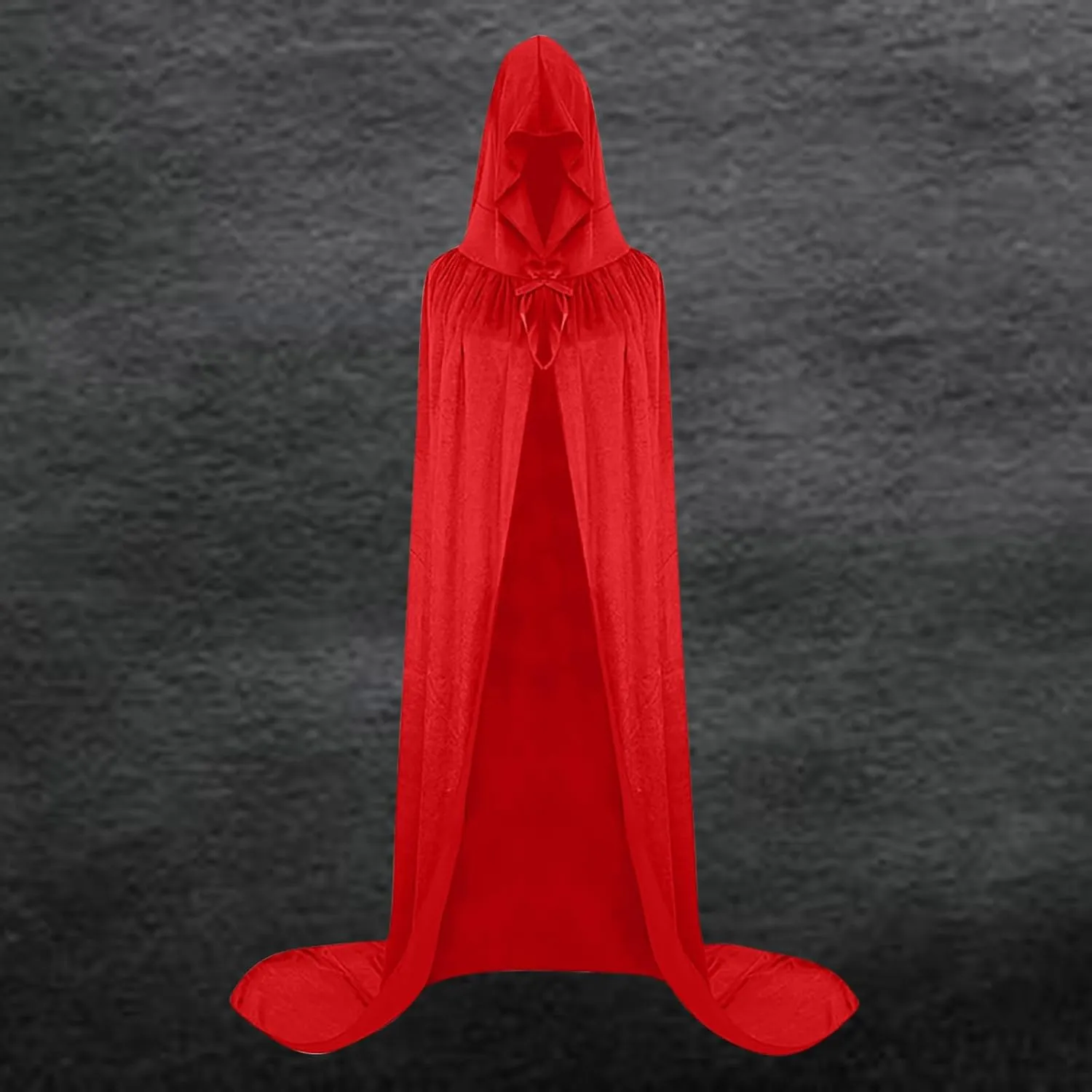 Ruziyoog Unisex Hooded Cloak Long Velvet Cape for Halloween Christmas Witch Cloak Hooded Cape Men Women for Costume Cosplay