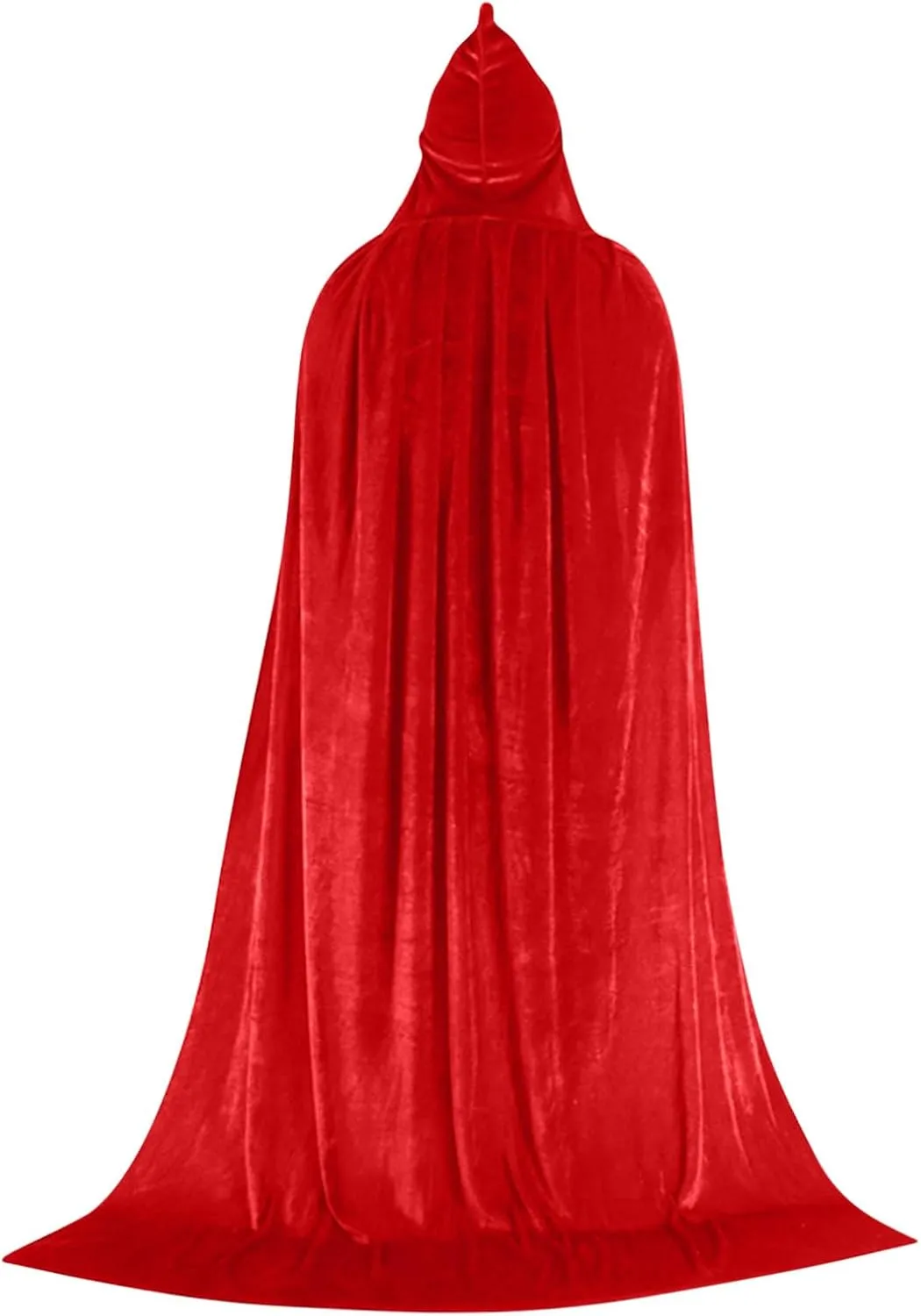 Ruziyoog Unisex Hooded Cloak Long Velvet Cape for Halloween Christmas Witch Cloak Hooded Cape Men Women for Costume Cosplay