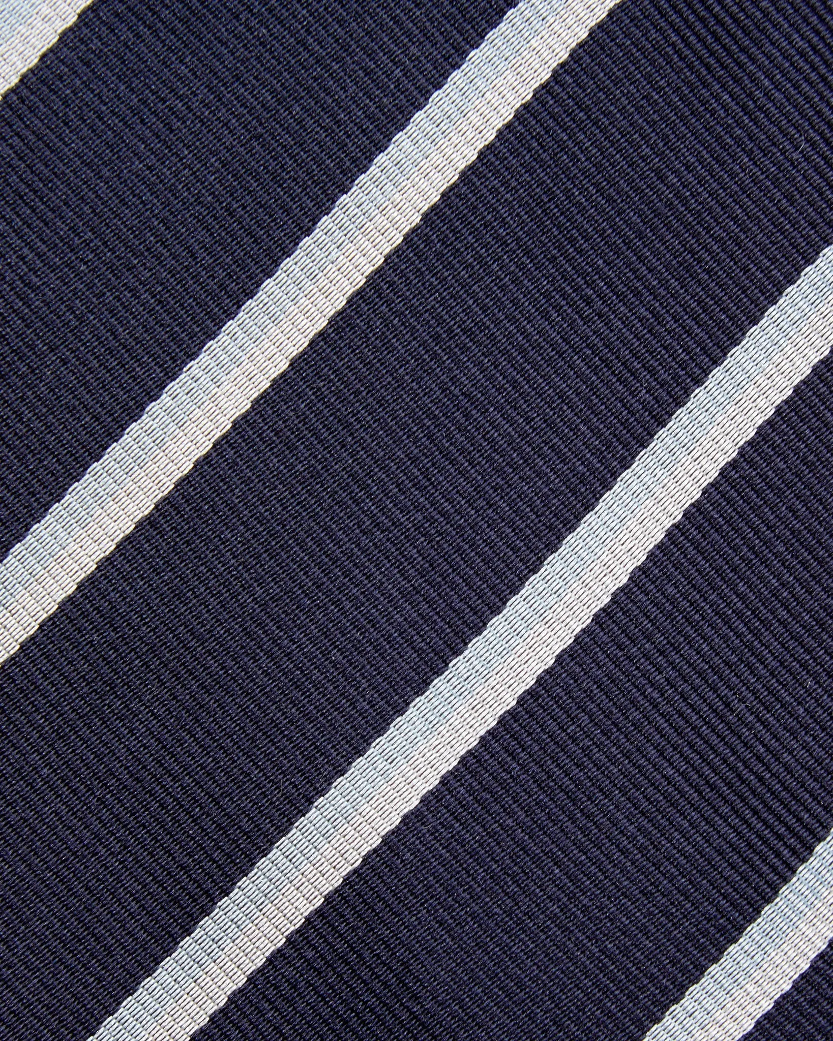 Sid Mashburn Silk Repp Tie in Navy/Sky/White Stripe