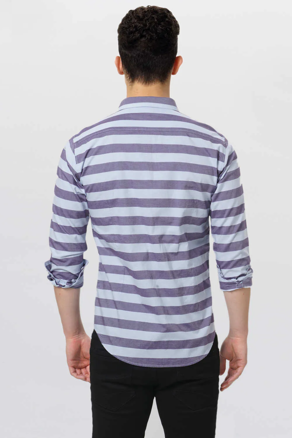 Slim Fit Weft Stripe Shirt