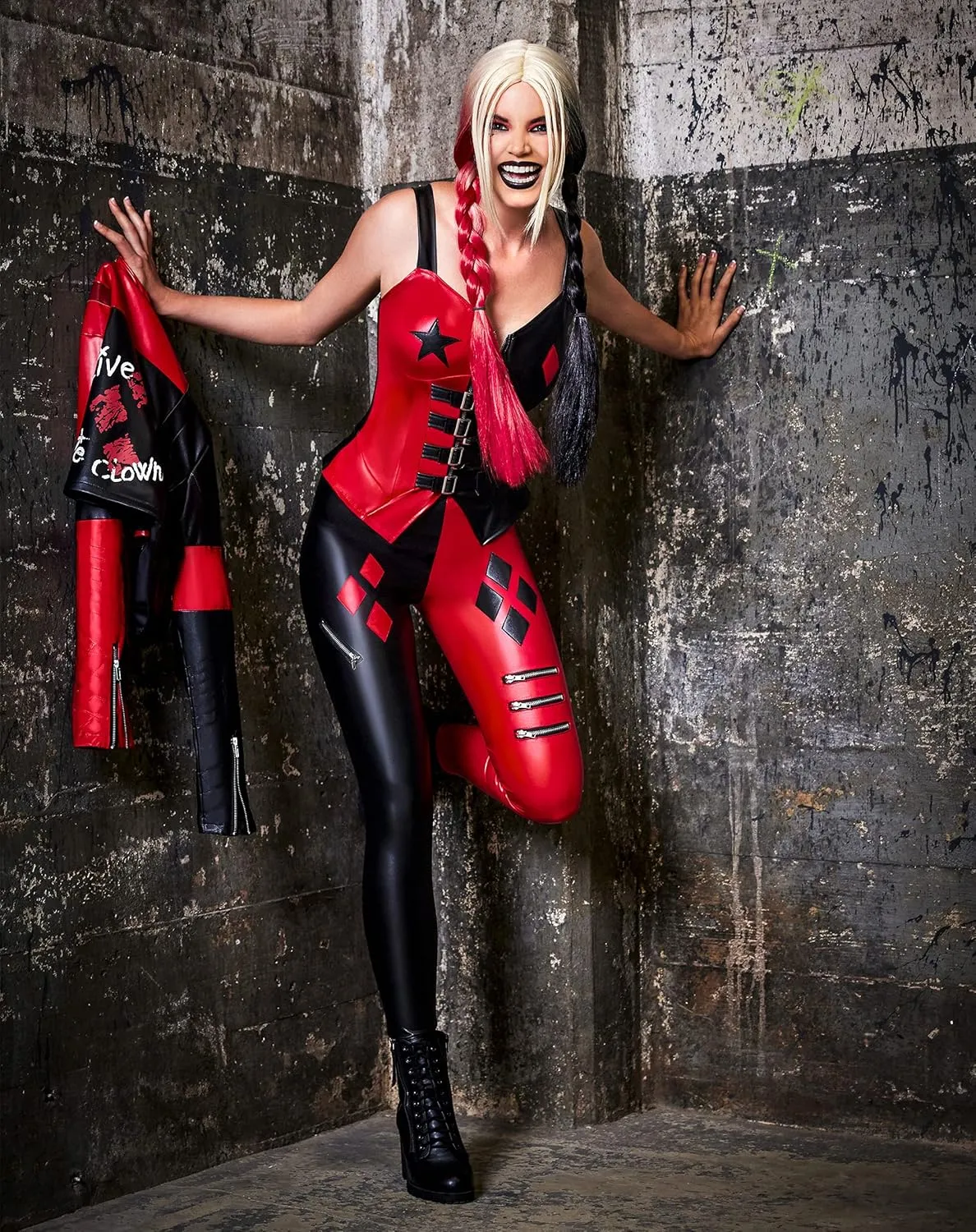 Spirit Halloween Adult Suicide Squad Harley Quinn Moto Jacket